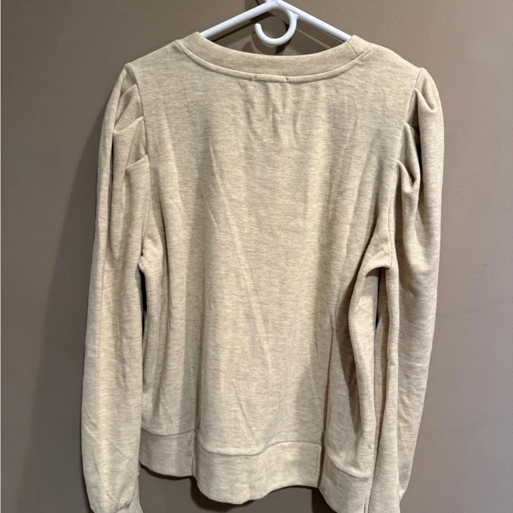 NWT Evereve brand cream top in size large - Picture 6 of 8